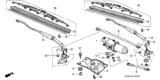 Diagram for 2000 Honda S2000 Windshield Wiper - 76622-S2A-003