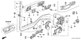 Diagram for 2006 Honda Accord Hybrid Door Latch Cable - 72631-SDC-A02