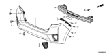 Diagram for 2015 Honda Fit Bumper - 04715-T5R-A00ZZ