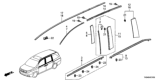 Diagram for 2011 Honda Odyssey Door Moldings - 72450-TK8-A11