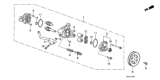 Diagram for 1987 Honda Accord Power Steering Pump - 56110-PH1-040