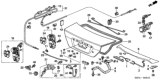 Diagram for 2002 Honda Civic Fuel Door Release Cable - 74880-S5P-305