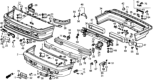 Diagram for Honda Prelude Bumper - 71501-SF1-A20ZZ