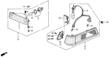 Diagram for 1989 Honda Accord Side Marker Light - 34350-SE0-A02