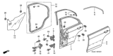 Diagram for 2001 Honda Civic Weather Strip - 72810-S5A-003
