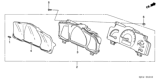 Diagram for 2007 Honda Ridgeline Instrument Cluster - 78100-SJC-A21