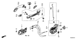 Diagram for Honda Ridgeline Door Latch Cable - 72673-T6Z-A01