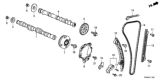 Diagram for Honda Timing Chain Tensioner - 14510-6C1-A01