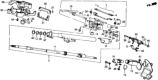 Diagram for 1986 Honda Accord Steering Column Cover - 53320-SE0-A00