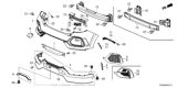 Diagram for Honda Civic Bumper Reflector - 33555-TDJ-J01
