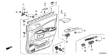 Diagram for Honda Power Window Switch - 35750-T0A-A11