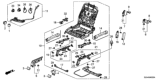 Diagram for 2012 Honda Pilot Occupant Detection Sensor - 81167-SZA-A01