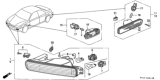 Diagram for 1995 Honda Accord Side Marker Light - 33302-SV4-A01