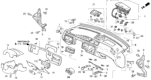 Diagram for 1995 Honda Civic Steering Column Cover - 77360-SR3-C11ZB