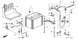 Diagram for 2000 Honda Prelude Battery Tray - 31521-S30-000