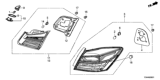 Diagram for Honda Accord Hybrid Tail Light - 33500-T2A-A51