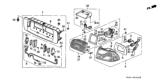 Diagram for 1992 Honda Civic License Plate - 33700-SR4-A00ZA