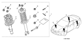 Diagram for 2015 Honda Accord Shock Absorber - 08W60-T3M-1M0C1