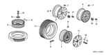 Diagram for 2003 Honda Civic Spare Wheel - 42700-S5P-A51