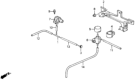 Diagram for 1994 Honda Prelude Canister Purge Valve - 36162-P12-A01