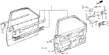 Diagram for 1987 Honda Civic Door Panel - 75110-SD9-660ZZ