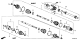 Diagram for Honda Axle Shaft - 44305-TVC-A52