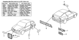 Diagram for 1991 Honda CRX Emblem - 75723-SH2-A21ZB