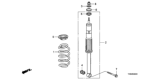 Diagram for 2012 Honda Fit Shock Absorber - 52610-TK6-307