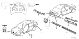 Diagram for 2014 Honda Accord Emblem - 75752-T2A-A01