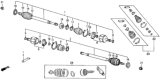 Diagram for Honda Prelude CV Joint - 44310-SA5-661