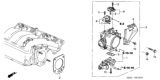 Diagram for Honda Civic Throttle Body Gasket - 16176-PRB-A01
