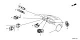 Diagram for Honda Ignition Switch - 35881-T5A-J02