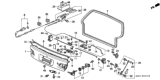 Diagram for Honda Civic Tailgate Lock Actuator Motor - 74860-SR3-003