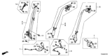 Diagram for Honda Accord Hybrid Seat Belt Buckle - 04826-T2F-A00ZC