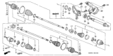 Diagram for 2006 Honda Accord Axle Shaft - 44500-SDB-A00