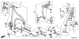 Diagram for Honda Insight Seat Belt Buckle - 04816-TM8-A01ZC