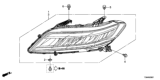 Diagram for 2016 Honda Accord Headlight - 33150-T3L-A71