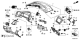 Diagram for 2012 Honda Civic Gauge Trim - 77205-TR0-H11ZB