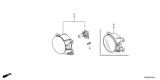 Diagram for Honda Ridgeline Fog Light - 33950-T20-A01