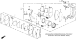 Diagram for 1989 Honda Accord Brake Caliper - 45230-SD4-033