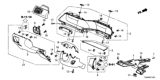 Diagram for Honda Accord Gauge Trim - 77200-T2F-A01ZA