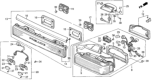 Diagram for 1991 Honda Prelude License Plate - 33700-SF1-J11