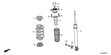 Diagram for Honda Civic Shock Absorber - 52611-TGG-A02