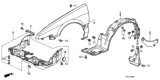 Diagram for Honda Accord Mud Flaps - 75800-SE0-A00