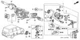 Diagram for Honda Civic Car Key - 72147-S5A-A01