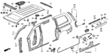 Diagram for Honda Odyssey Fuel Door Release Cable - 74411-SHJ-A02