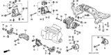 Diagram for 1992 Honda Civic Motor And Transmission Mount - 50820-SR3-J03