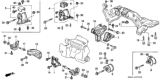 Diagram for 1992 Honda Civic Engine Mount - 50820-SR3-J03