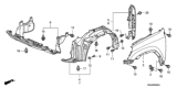 Diagram for Honda CR-V Wheelhouse - 74100-S9A-010