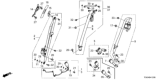 Diagram for 2019 Honda Civic Seat Belt - 04814-TGG-A00ZA